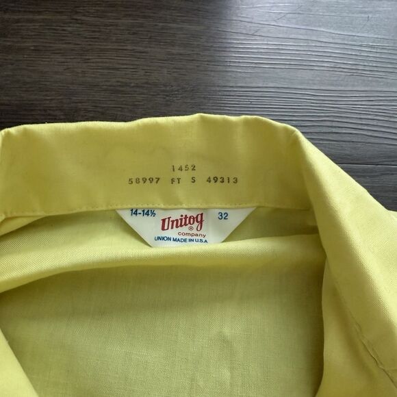 VTG Unitog Strohs Beer Work Shirt Men's 14-14 1/2 Small Long Sleeve Chainstitch - Picture 6 of 8